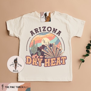 Arizona dry heat kids tee, desert arizona kids gift, born in Arizona pregnancy announcement, desert baby shirt, arizona shirt