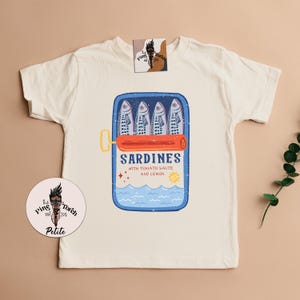 Sardine Kids tee, cute Sardines fish baby shirt, funny fish Sardine shirt, Sardine lover baby bodysuit, Sardine fish Italian tee