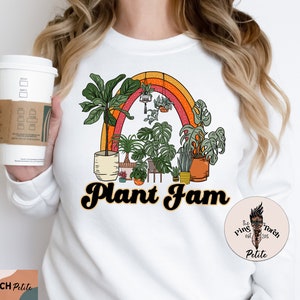 Funny houseplant monstera pullover, plant fam funny houseplant sweatshirt, oversized houseplant monstera pullovers