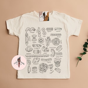 Pasta baby kids tee, spaghetti fettuccini ravioli noodle baby shirt, Italian baby shirt, Italian pasta pregnancy announcement