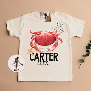 Personalized crab kids tee, custom crab baby shower gift, crab baby, crab shirt, crab pregnancy announcement