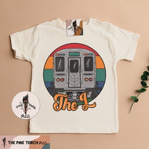 The L Train Chicago kids tee, The El L Chicago shirt, The Chicago L kids shirt, Chicago L train gift, chicago baby gift, chicago tee
