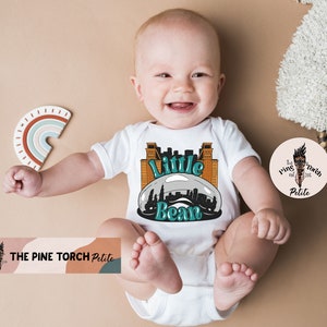 Little Bean Chicago Bodysuit, Chicago Bodysuit, The Chicago bean baby shirt, Chicago bean gift, chicago baby gift, little bean tee