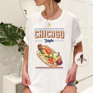Chicago style hot dog tee, Chicago dog shirt, Chicago style shirt, Chicago hot dog top, Chicago shirt, funny hot dog shirt, chicago style