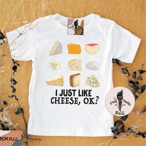 Cheese lover kids shirt, funny cheese gouda Swiss blue mozzarella cheese kids shirt, funny cheese baby shirt, cheese lover baby