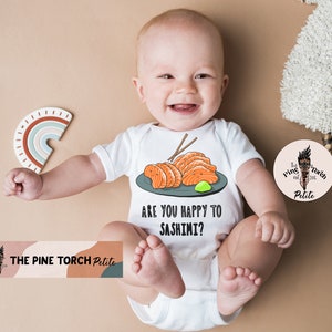 Funny sashimi Bodysuit, sushi sashimi baby asian Japanese baby, Cute sushi Baby Clothes, Unisex sushi Baby Clothes, Unisex Baby Bodysuit