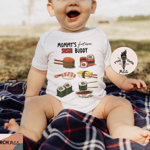 Sushi buddy Bodysuit, sushi roll sashimi  asian Japanese baby, Cute soy Baby Clothes, Unisex Baby Clothes, Unisex Baby Bodysuit