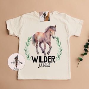 Personalized horse kids tee, custom horse baby shower gift, horse baby, horse shirt, horse pregnancy announcement
