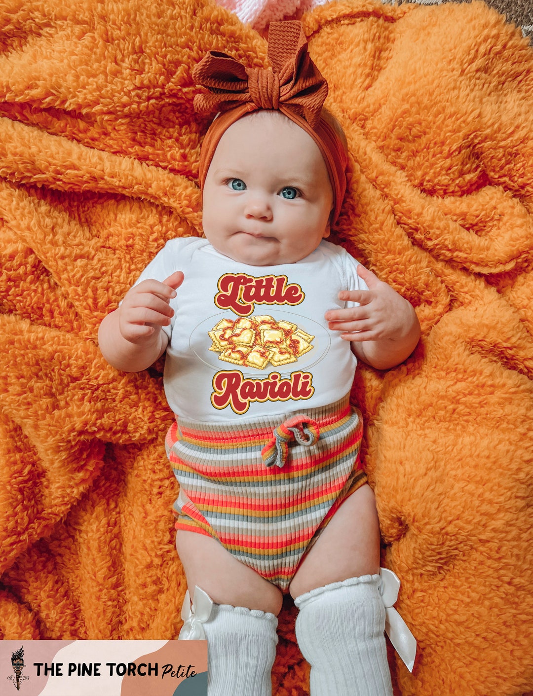 Funny Ravioli Baby Bodysuit, Little Ravioli Shirt, Spaghetti Ravioli ...