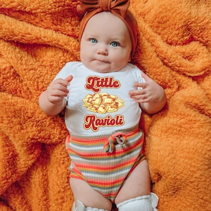 Funny ravioli baby bodysuit, little ravioli shirt, spaghetti ravioli noodle baby shirt, Italian pasta baby shirt, Italian pregnancy