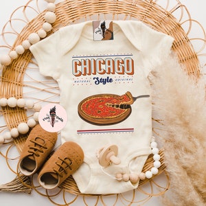 Chicago style deep dish pizza Bodysuit, Chicago pizza Bodysuit, Chicago pizza deep dish shirt, Chicago baby gift, chicago pizza tee
