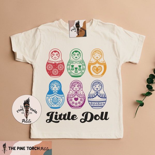 Russian nesting matryoshka doll kids tee, little doll baby shirt, nesting doll kids shirt, Russian pregnancy announcement, doll kids tee