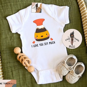 Funny soy sauce Bodysuit, sushi sashimi soy sauce asian Japanese baby, Cute soy Baby Clothes, Unisex Baby Clothes, Unisex Baby Bodysuit