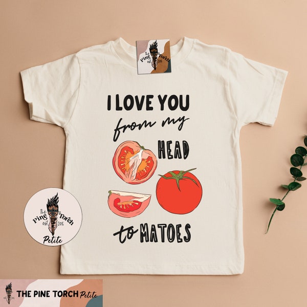 Tomato baby Bodysuit, I love you from my head tomatoes baby clothes, tomato kids shirt, retro tomato baby tee, farmers market clothes