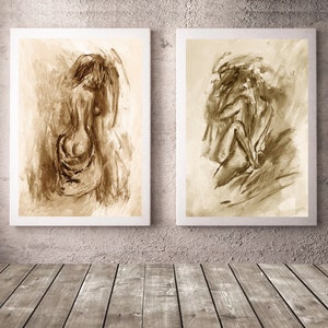 Lovers Sketch Charcoal Couple Art Lovers Lovers Charcoal Drawing Large Art Print Handgemaakt door Reine Delavie