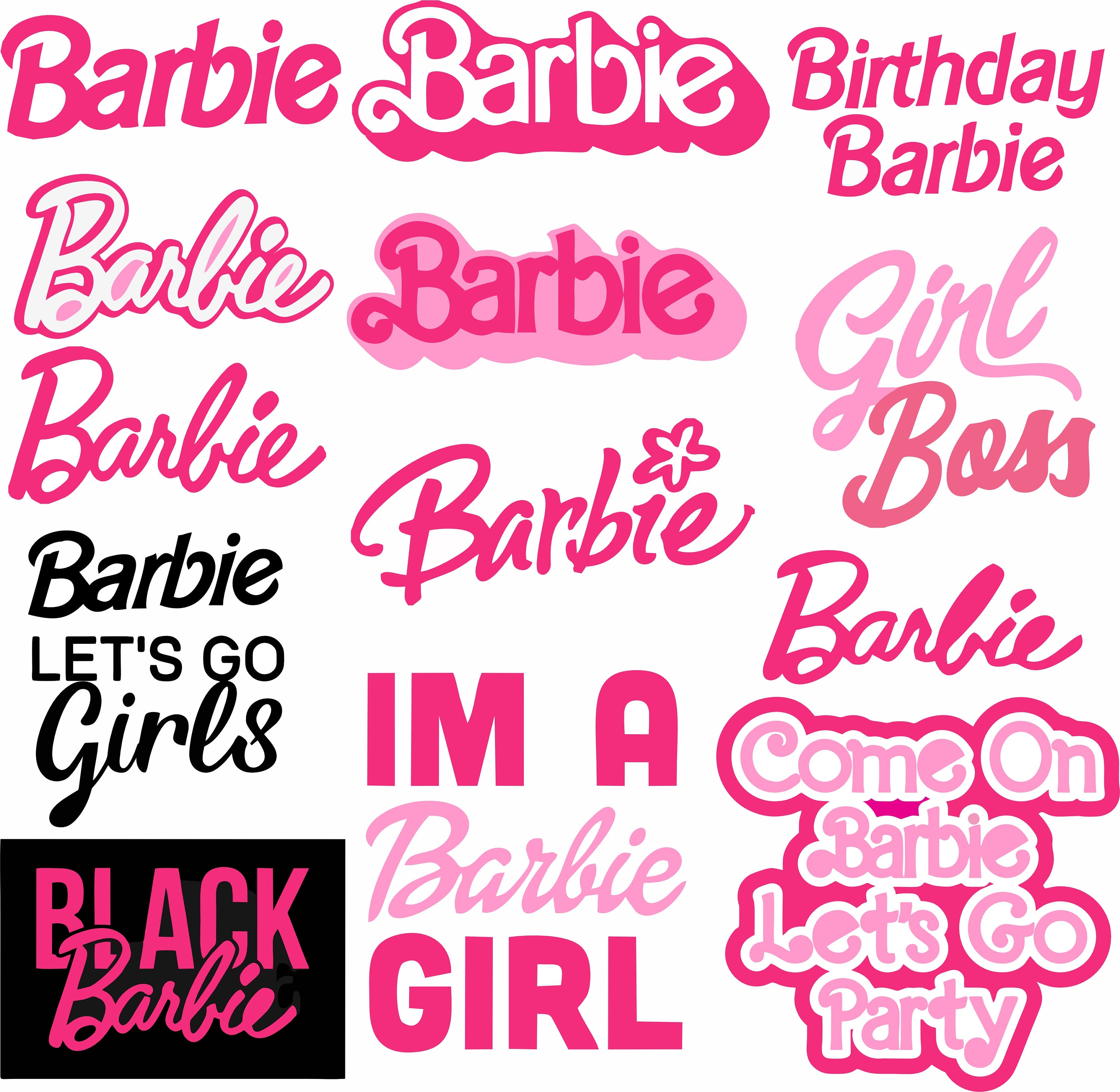 Barb Logo Barb Svg Png SVG Princess Silhouette Pink Doll - Etsy