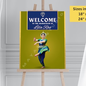 Arangetram Welcome Sign,Bharatanatyam Arangetram Banner,Arangetram Decoration, Arangetram Poster,Arangetram Decor,Arangetram Sign,Dance Sign