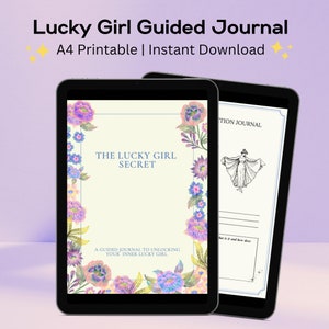 Lucky Girl Digital Journal,Lucky Girl Syndrome,Lucky Girl Guided Journal Workbook Manifestation Journal, That Girl Affirmation ebook