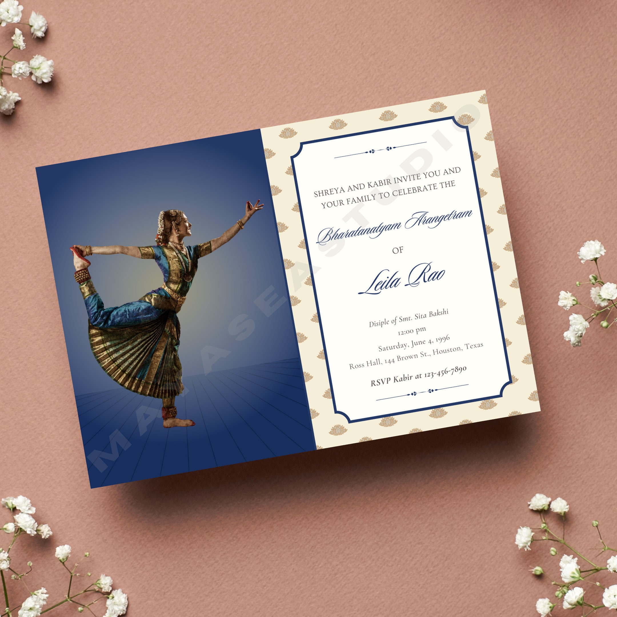 Arangetram Invitation Template,indian Classical Dance Invitation Arangetram Invitation Template,indian Classical Dance Invitation