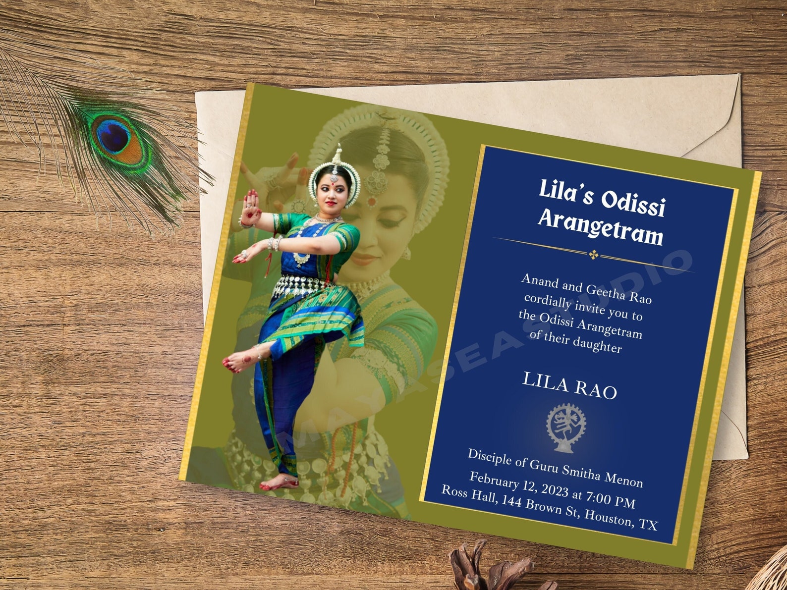 Arangetram Invitation Templatebharatanatyam Arangetram Etsy Arangetram Invitation Templatebharatanatyam Arangetram Etsy