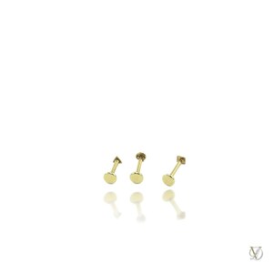 Three Piercings in 14k, Solid Gold Three Piercings, Multiple Solid Gold Piercing Earrings, Piercing Earring Set Gift For Best friend