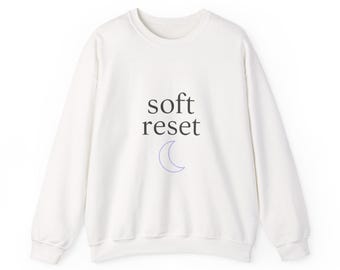 Soft Reset Hoodie | Mental Health Gift | Self Care Sweatshirt | Minimalist Wellness Hoodie | Burnout Recovery Gift