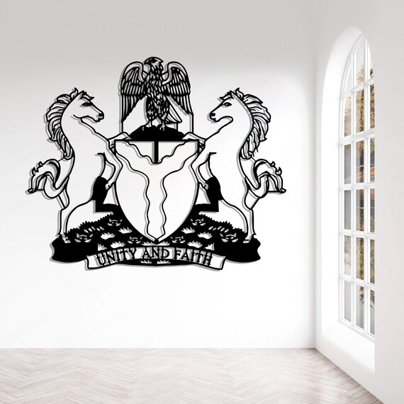 How To Draw Nigerian Coat Of Arms How To Draw The Coat Of Arms Of Nigerian Step By Step