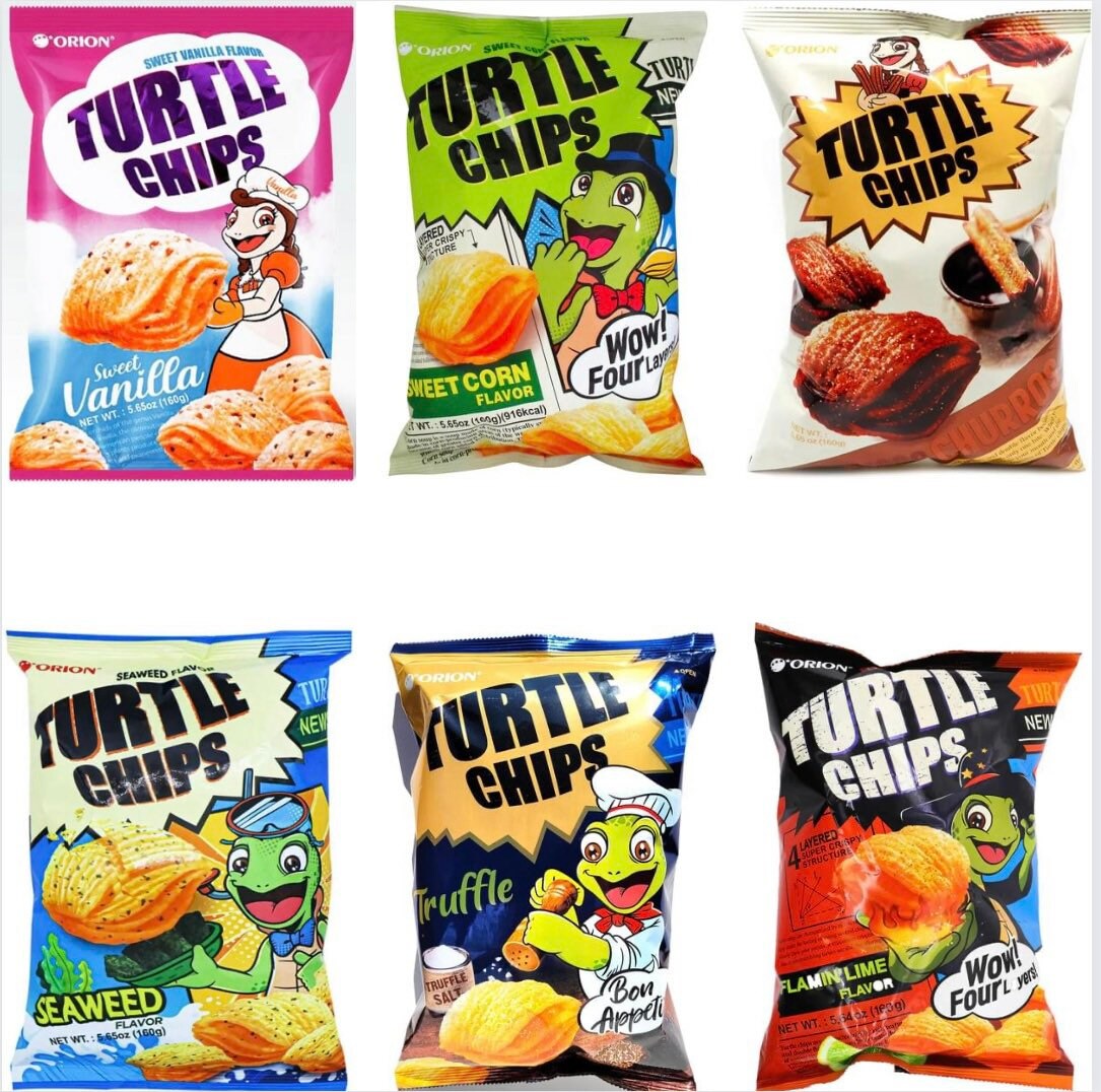 Turtle Chips Orion 7 Different Flavors Large Size Bag Etsy Australia