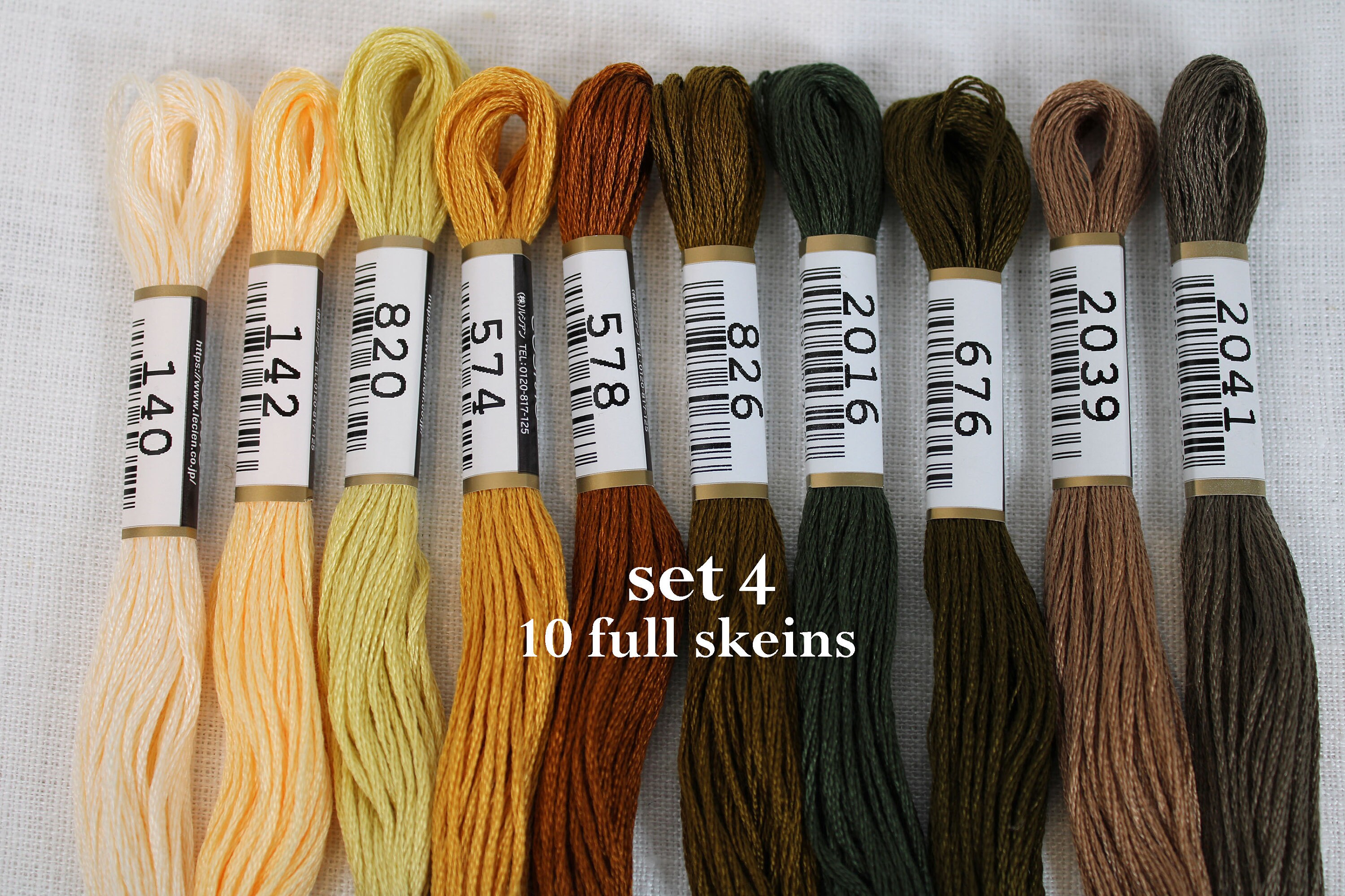 COSMO Floss / Cosmo Thread Set of 10 Skeins / COSMO Embroidery Floss ...
