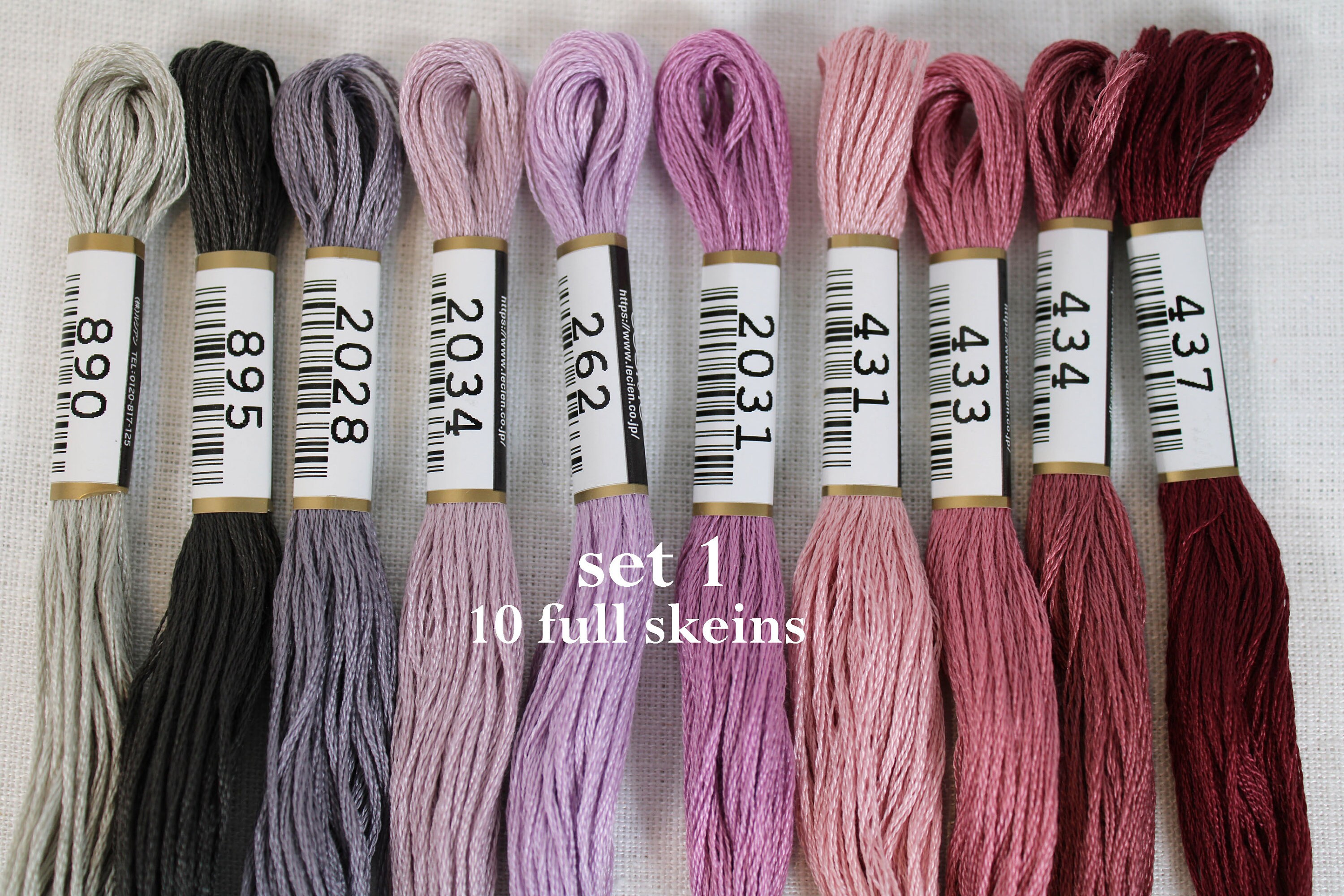 COSMO Floss / Cosmo Thread Set of 10 Skeins / COSMO Embroidery Floss ...