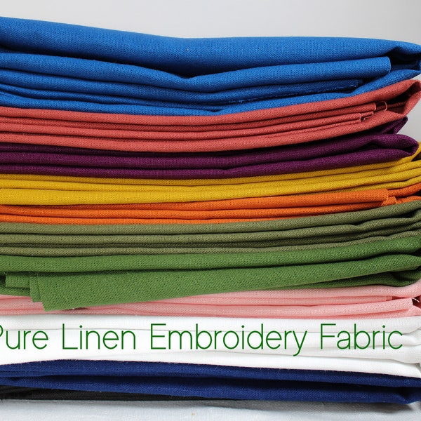 Pure Linen Fabric for Embroidery / Linen Embroidery Fabric by the yard / Natural Linen Embroidery cloth / 100% Linen Fat Quarter