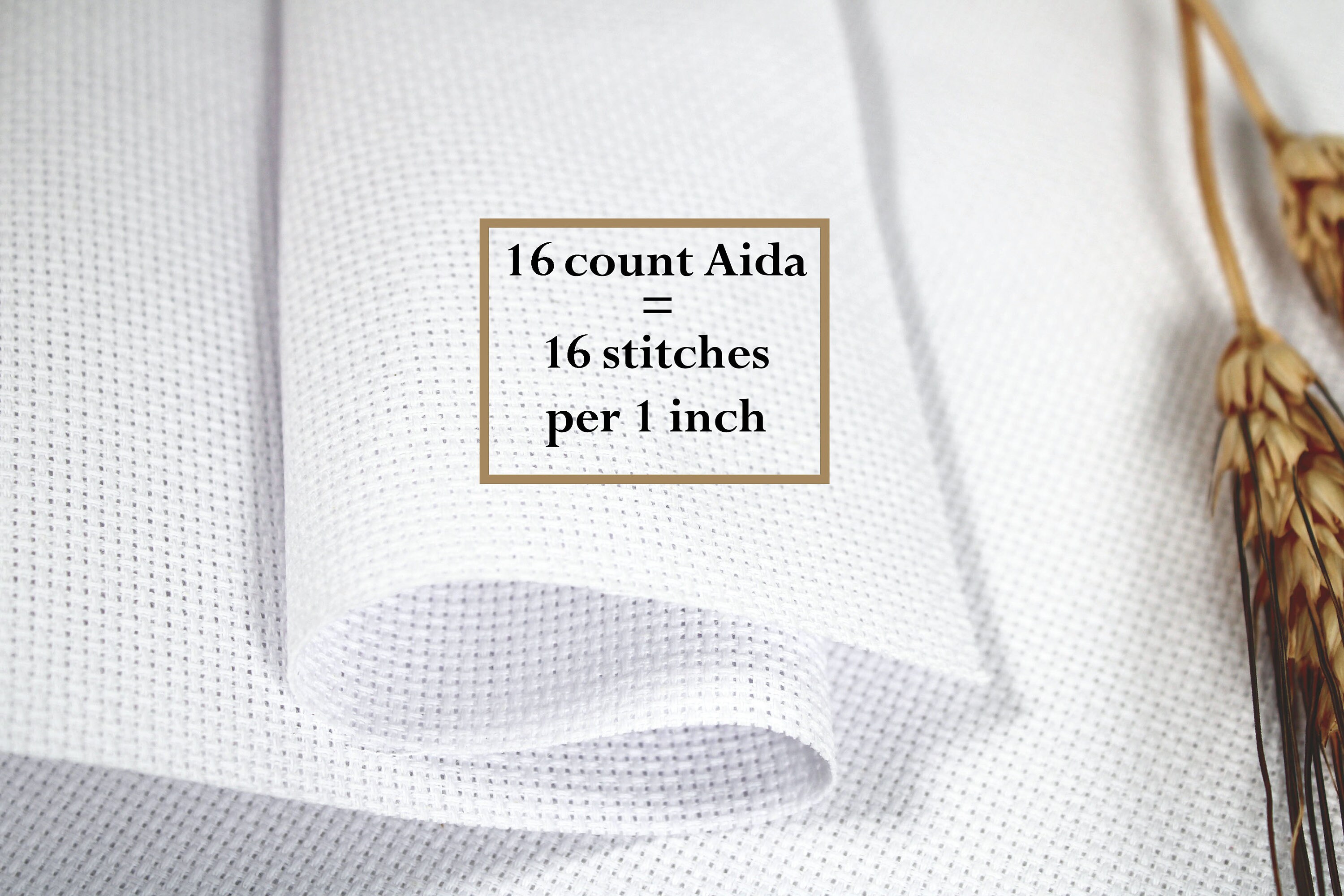 Zelenava / Premium Quality SOFT Aida Cloth 16 Count / White Aida Fabric