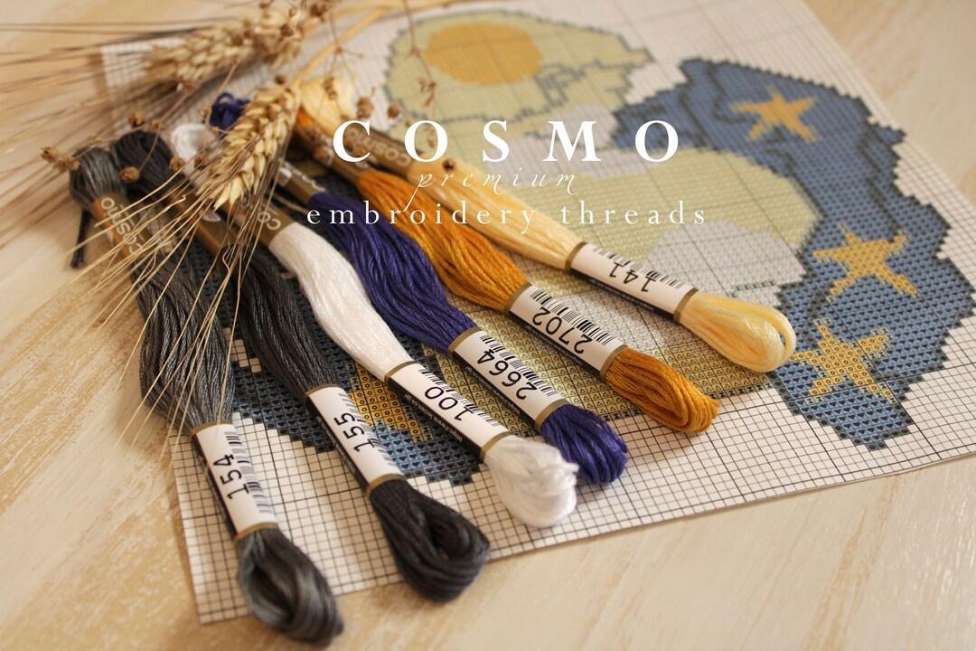 6 Skeins COSMO Embroidery Floss Bundle for 