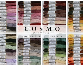 COSMO Floss / Cosmo Thread Set of 10 skeins / COSMO Embroidery Floss Bundle / Cosmo Embroidery Thread / Hand Embroidery Thread / Mouline