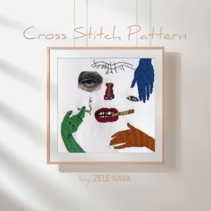 Digital Cross Stitch Pattern &quot;Don&#39;t Smoke, create 2&quot; / Modern Cross Stitch Pattern PDF / Counted Cross Stitch Patterns to Download