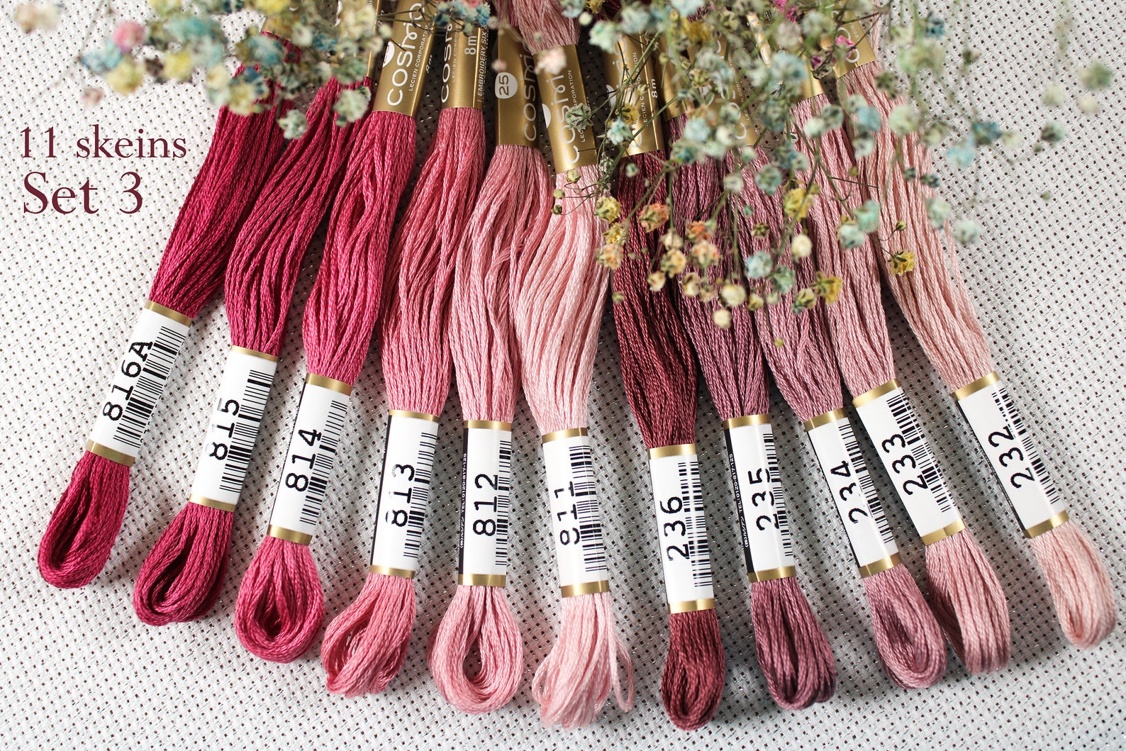 COSMO Embroidery Floss Bundle / Cosmo Thread Set of 11 Pcs / Cosmo ...