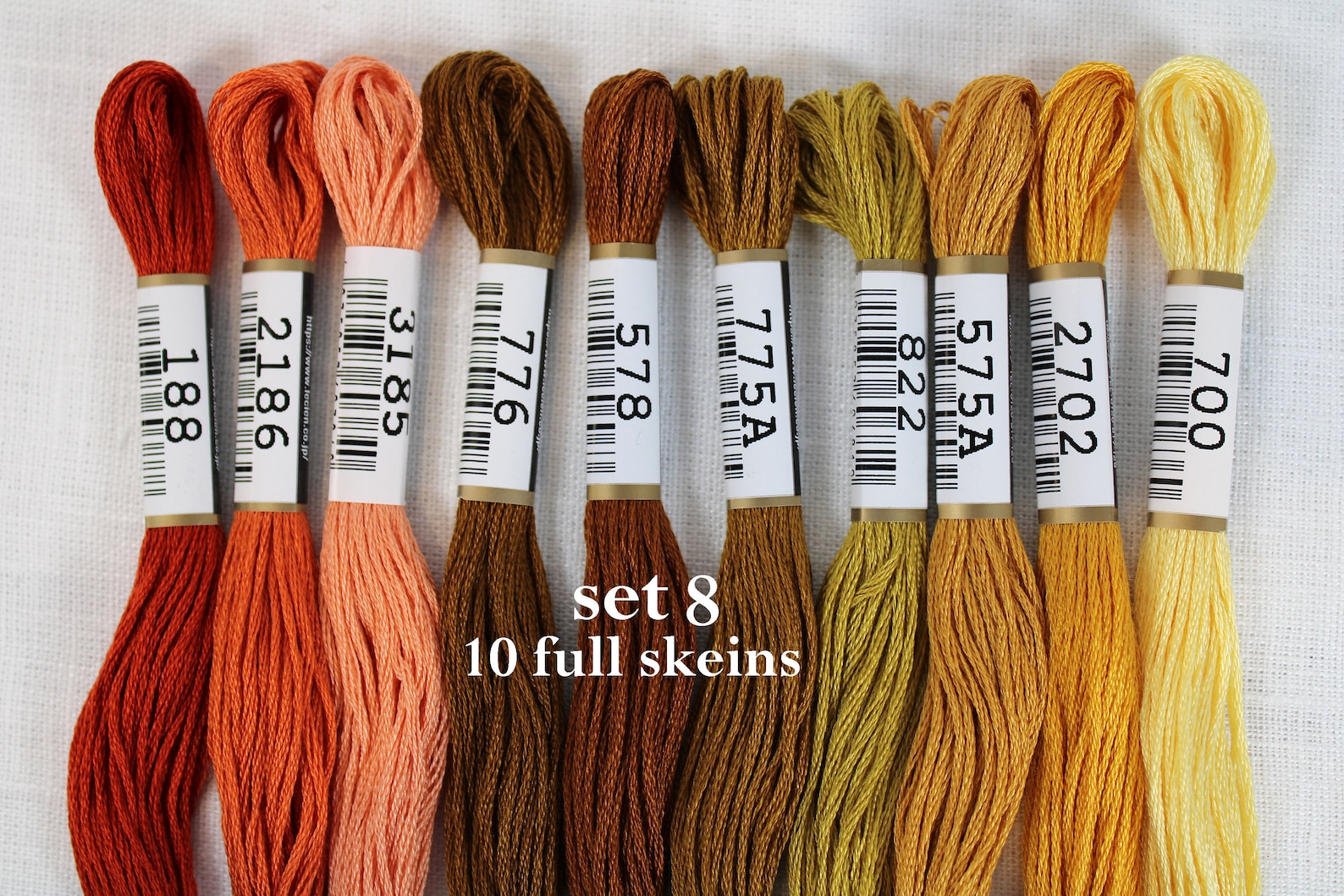 COSMO Floss / Cosmo Thread Set of 10 Skeins / COSMO Embroidery Floss ...