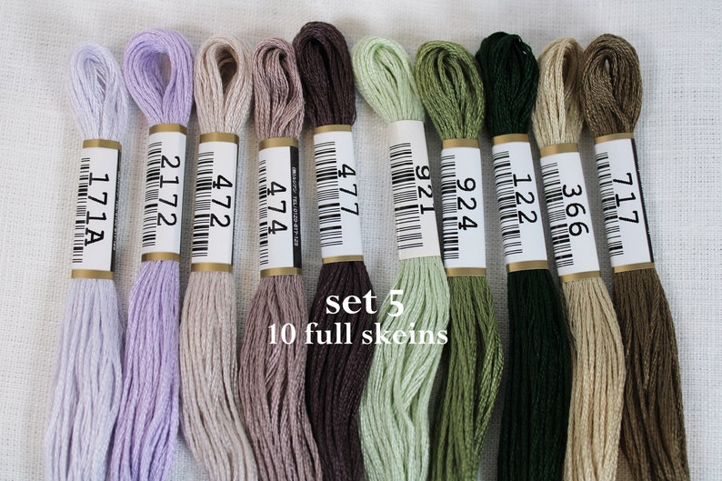 COSMO Floss / Cosmo Thread Set of 10 Skeins / COSMO Embroidery Floss ...