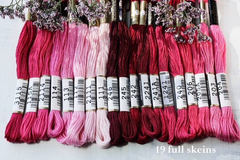 COSMO Embroidery Floss Bundle / Cosmo Thread Set of 19 Pcs / Cosmo ...