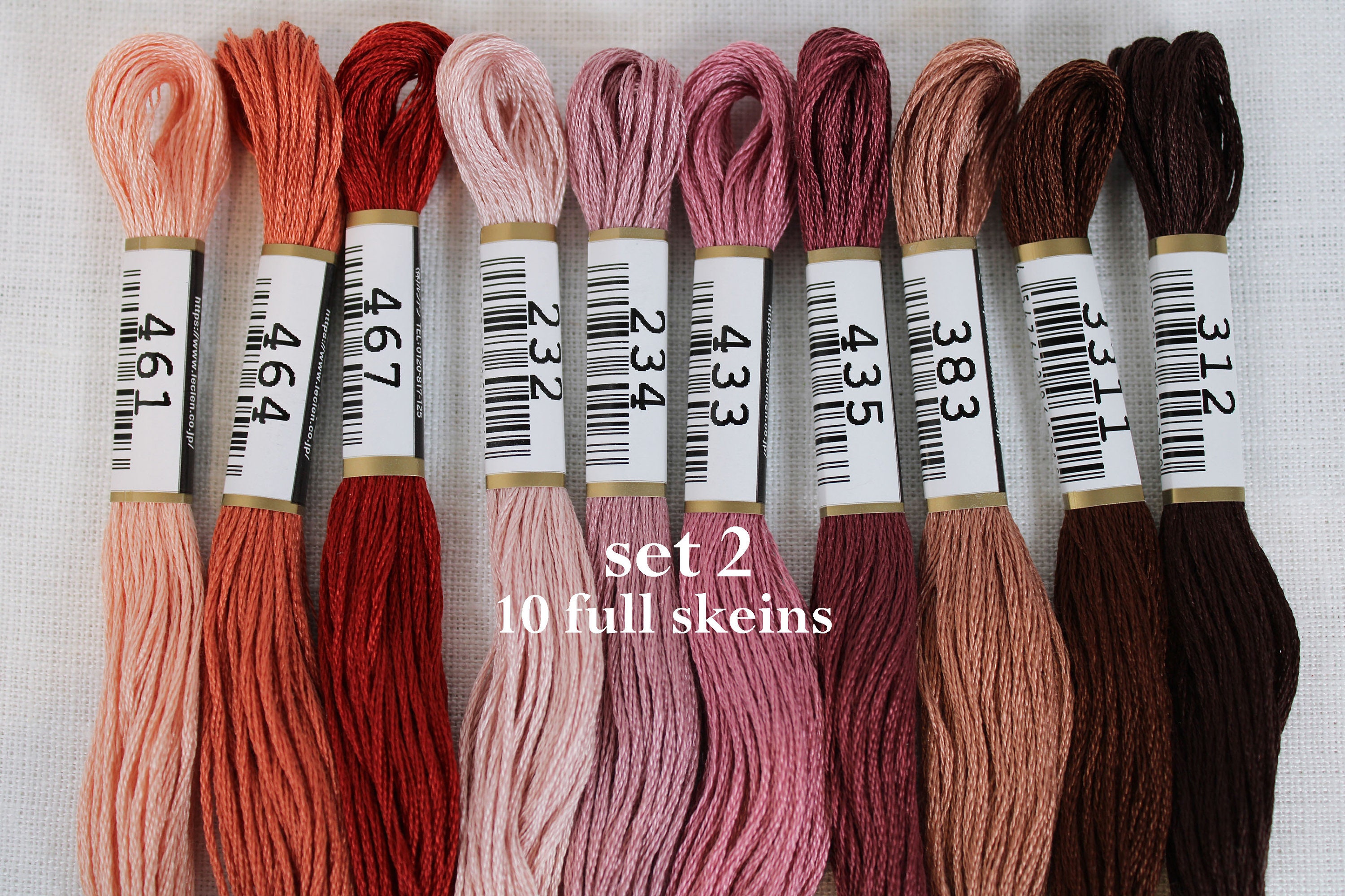 COSMO Floss / Cosmo Thread Set of 10 Skeins / COSMO Embroidery Floss ...