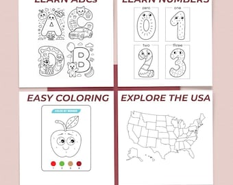 Libro de actividades personalizado para niños pequeños, libro para colorear con nombre personalizado para niños, regalo de 1.º, 2.º y 3.º cumpleaños para niño o niña, juguete educativo preescolar.