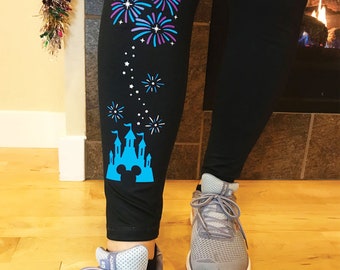 All The Magic - Disney Castle Leggings with Cell Phone Pocket