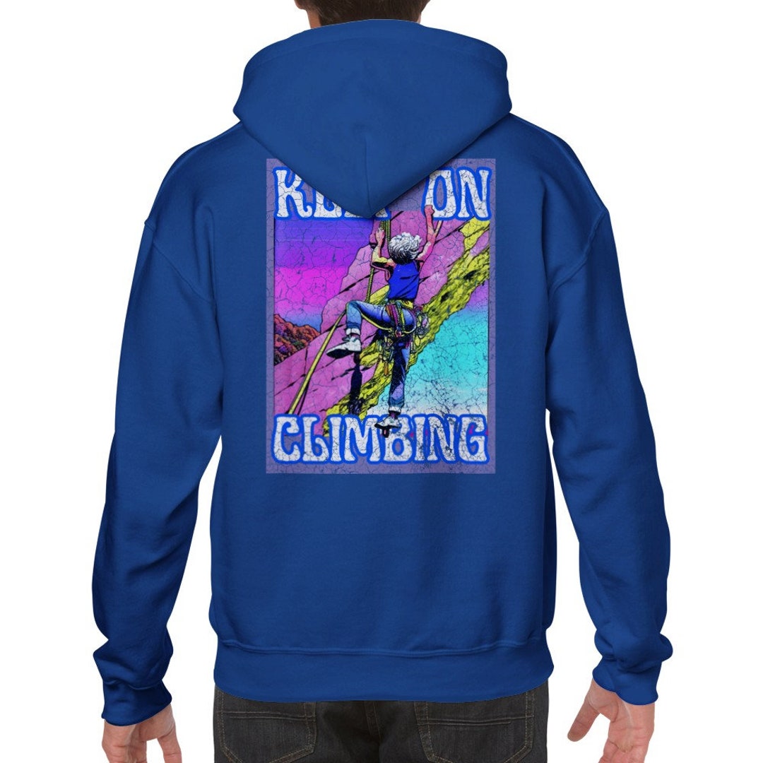 Keep on Climbing Hoodie Retrostyle Rock Climbing Hoodie Etsy