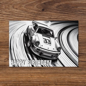 Tarjeta de cumpleaños NINE ELEVEN, regalo para él, ella, para hombre, para mujer, para papá, para hijo, para coche