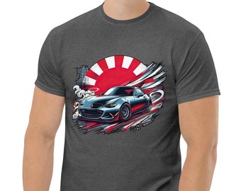 MX5 T-Shirt Roadster Design Tee Anime Style Sports Car Enthusiast Apparel Unique Miata Fan Gift, Automotive Fashion