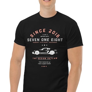 SEVEN ONE EIGHT Cayman T-Shirt Classic German Sports Car Gift for Him Birthday Clothing Apparel