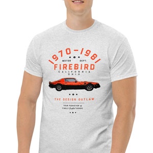 Firebird T-Shirt 70-81 Car Gift 1970s Shirt Vintage Classic American Muscle Car Gift for Him Clothing Mens Birthday