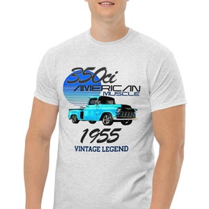 55 Pick Up Truck T-Shirt Classic USA Trucker Men&#39;s Tee Clothing Pickup Gift