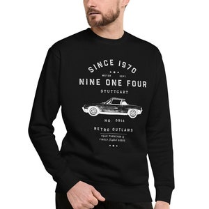 NINE ONE FOUR Premium Vintage Sweatshirt German Classic Car Gift for Men Clothing Birthday Gifts