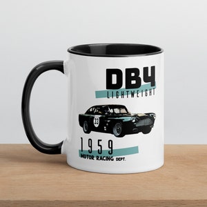 Aston Martin Mug DB4 Coffee Cup Gift Classic British Car Gifts For Him Birthday